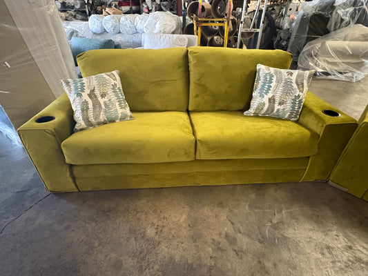 4200 Citrus Green Sofa and Loveseat