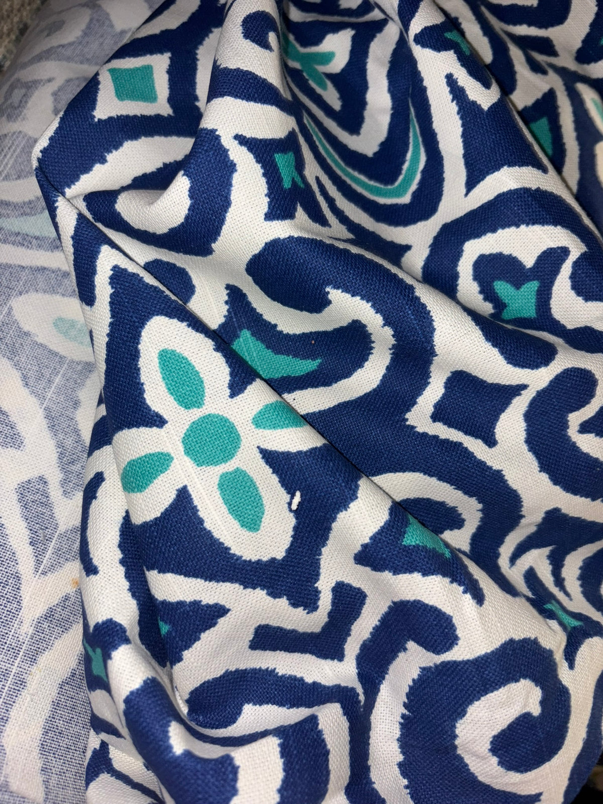 Navy Damask Marine
