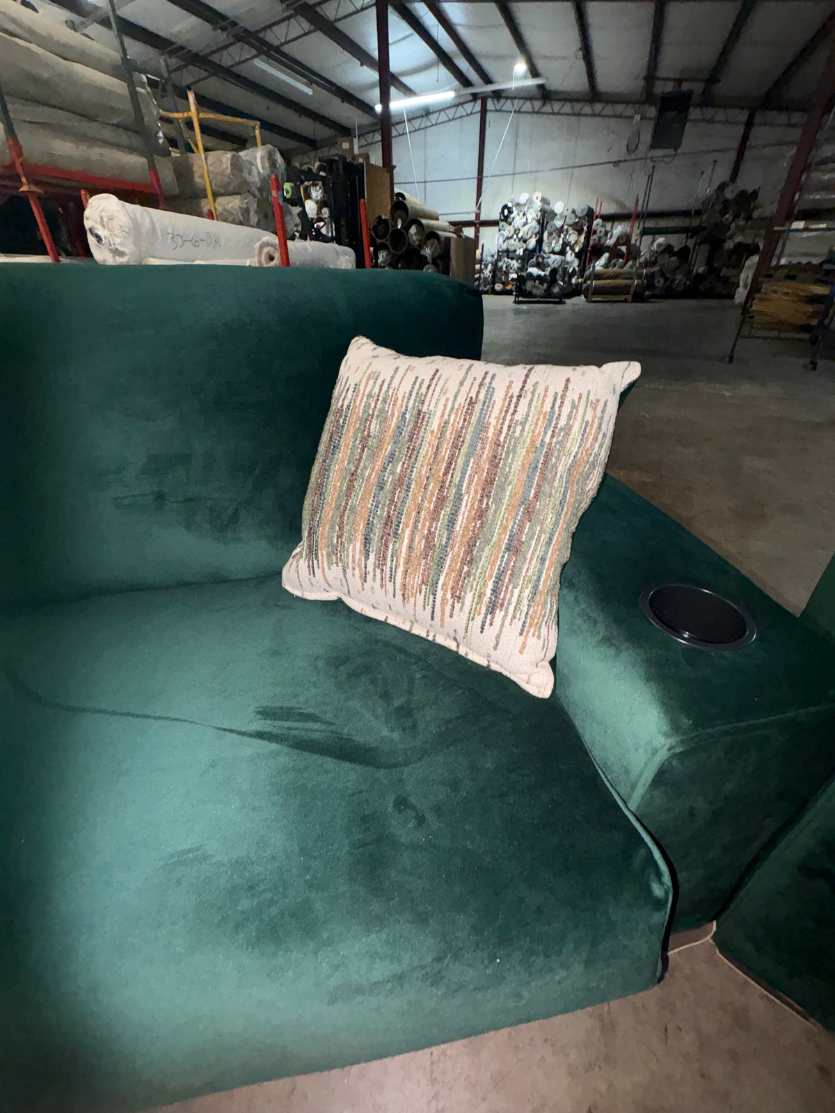 4200 Evergreen Velvet Sofa and Loveseat
