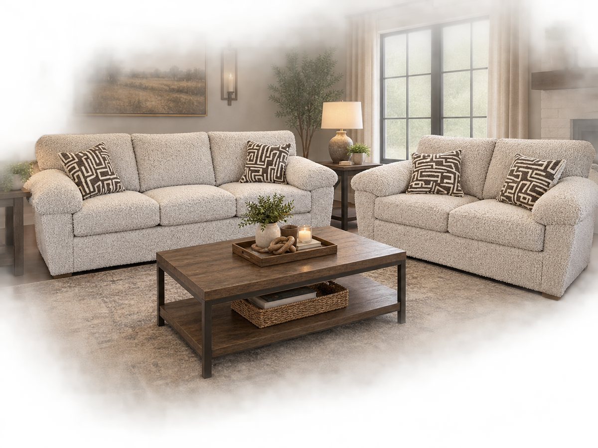 3600 Coffee Creamer Sofa and Loveseat
