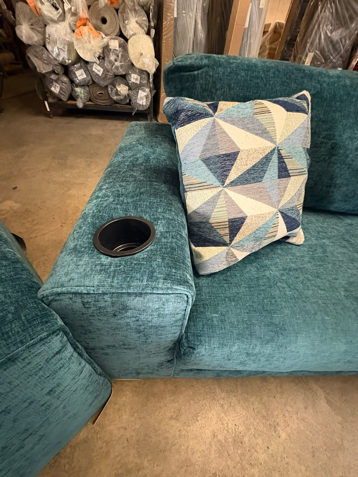 4200 Teal Sofa and Loveseat