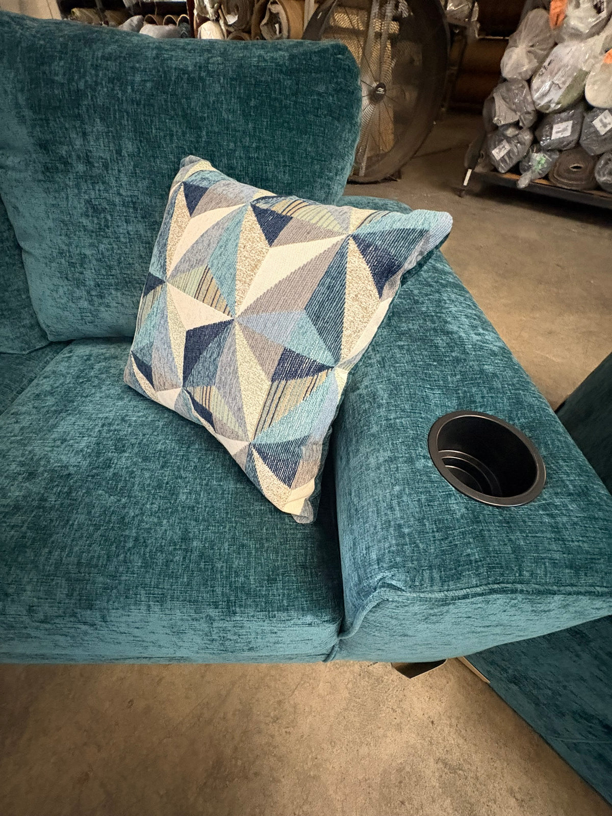 4200 Teal Sofa and Loveseat