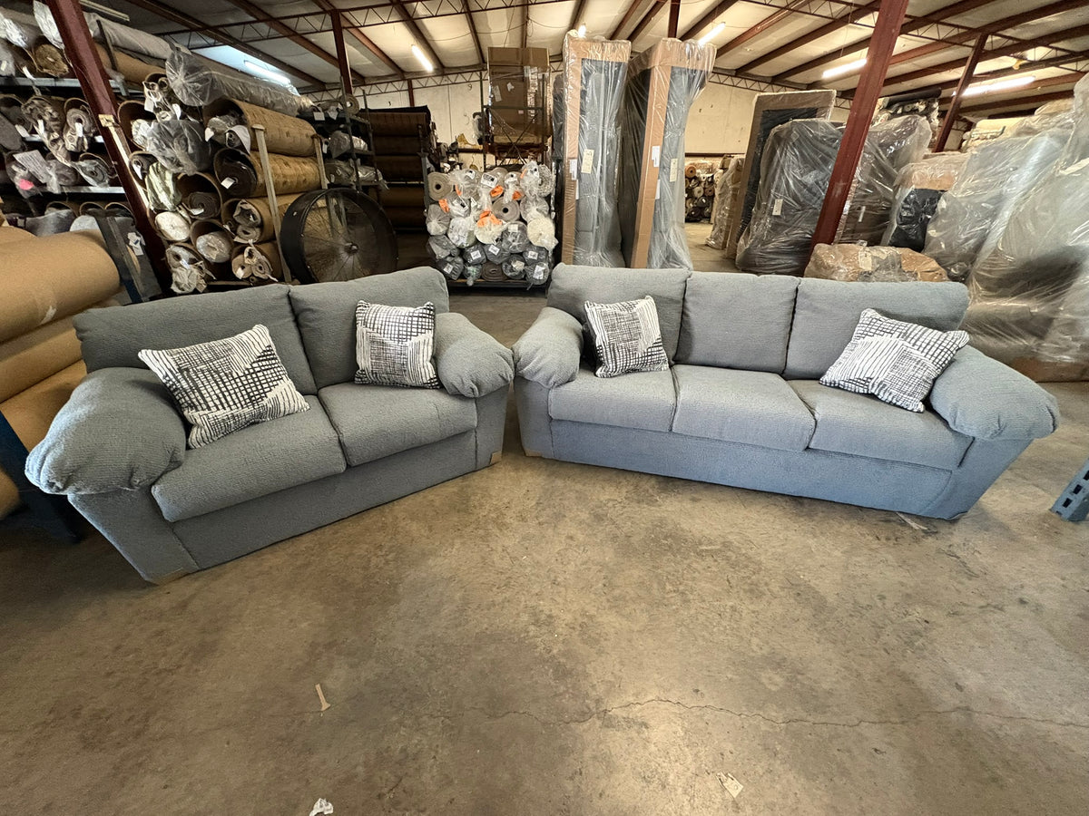 3600 Gray Sofa and Loveseat