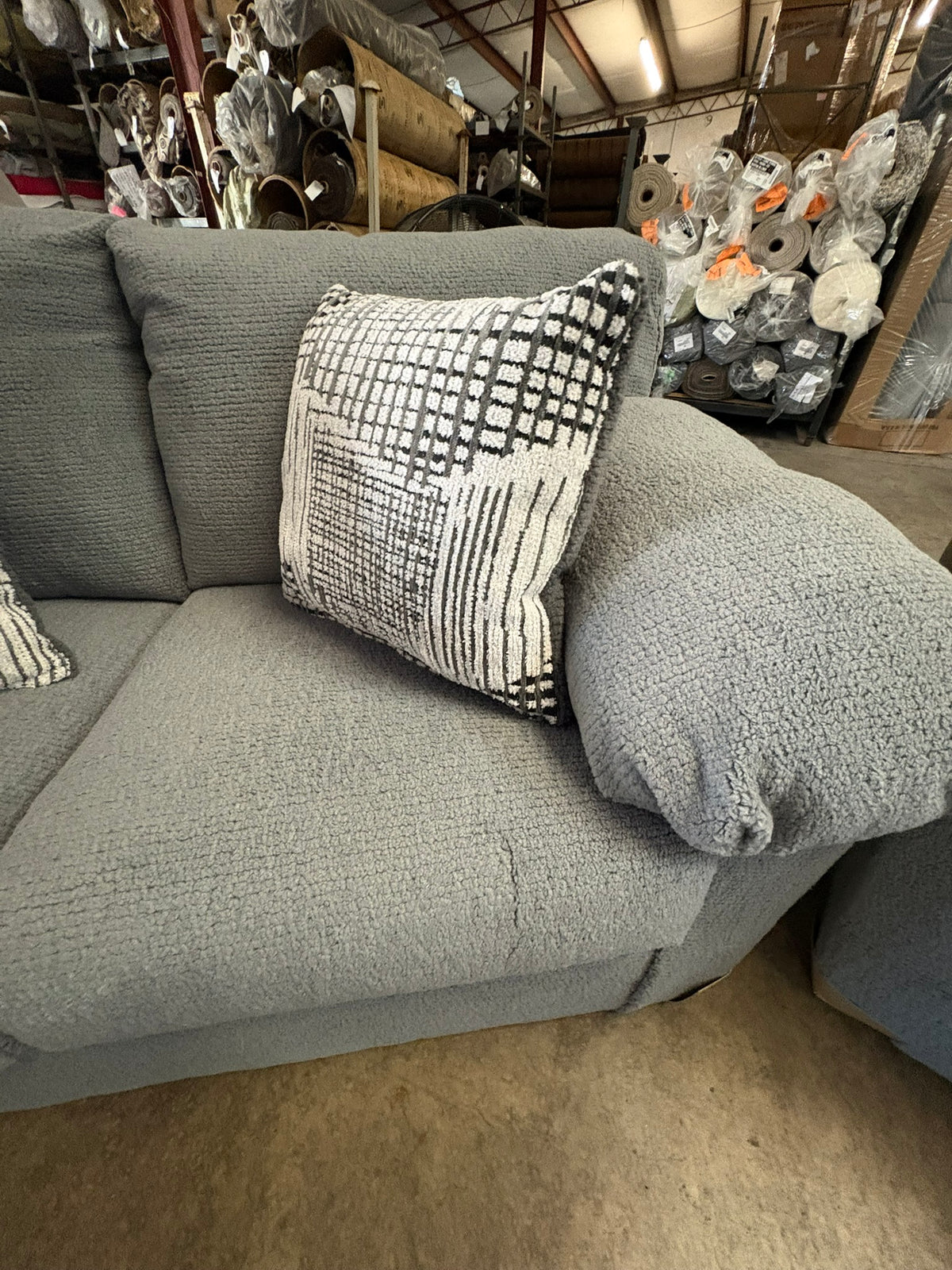 3600 Gray Sofa and Loveseat