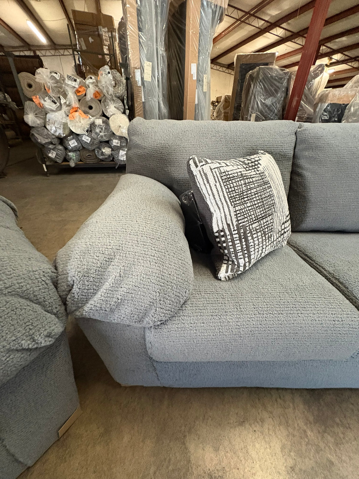 3600 Gray Sofa and Loveseat