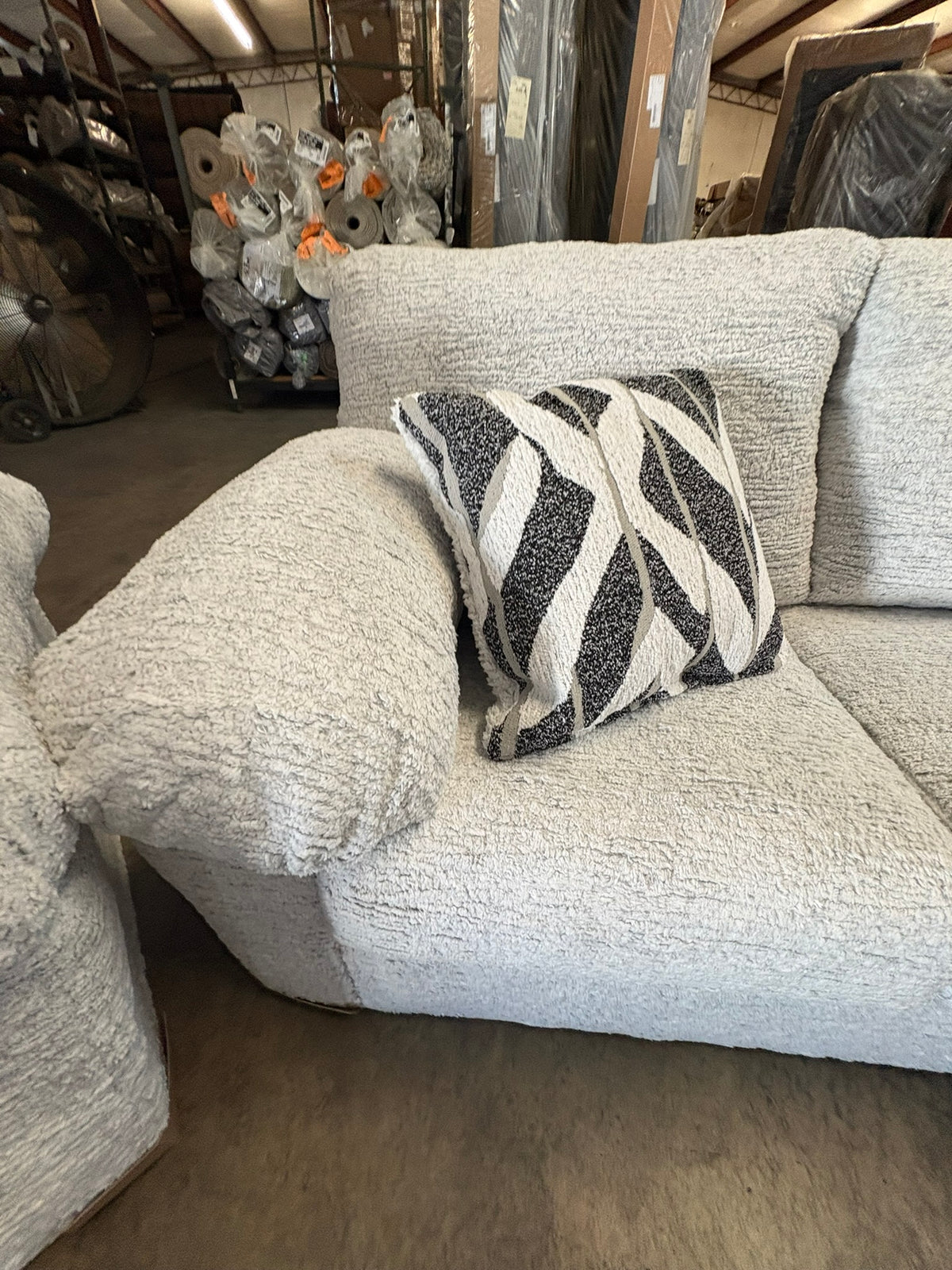 3600 Cream White Sofa and Loveseat