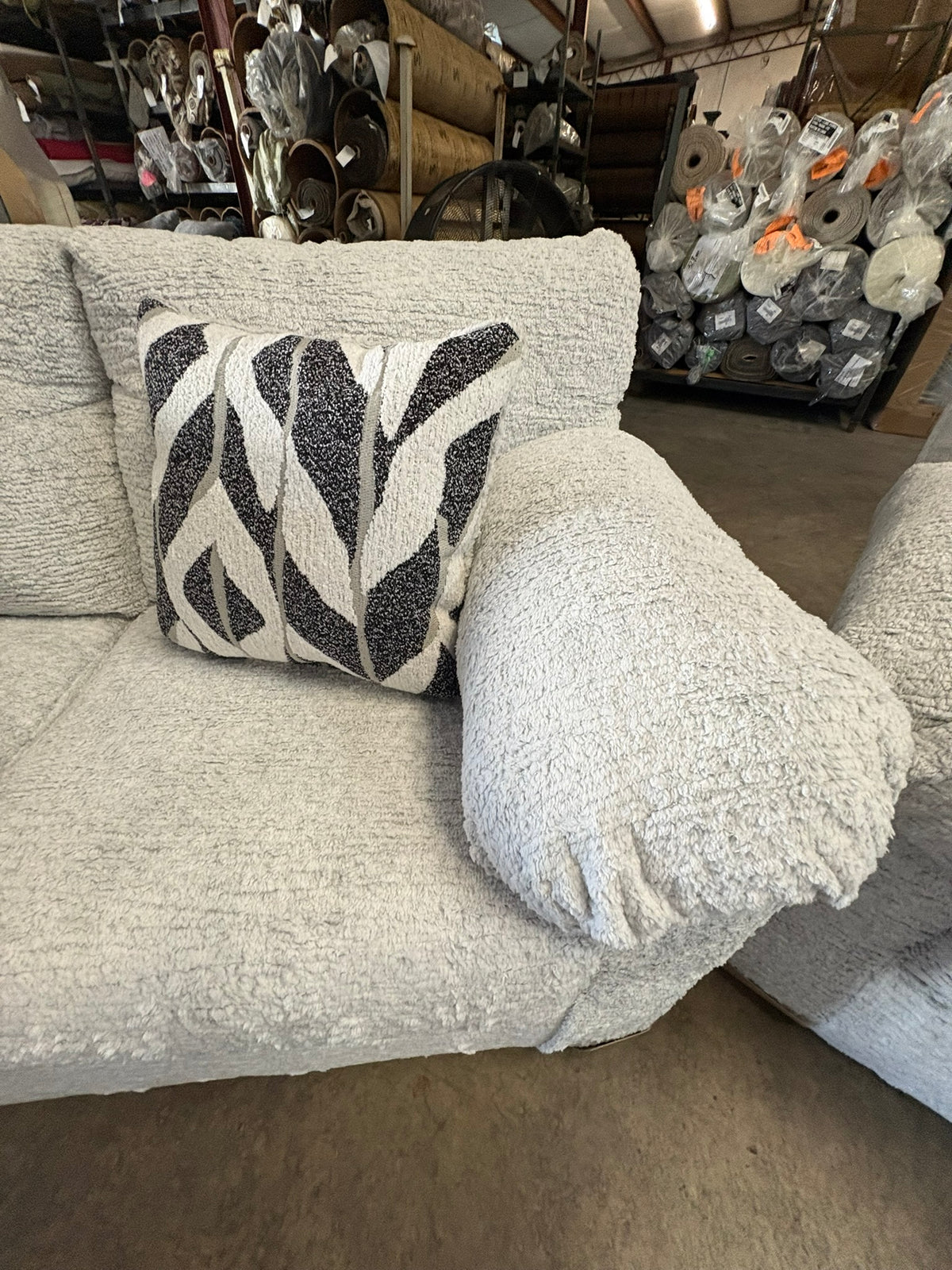 3600 Cream White Sofa and Loveseat