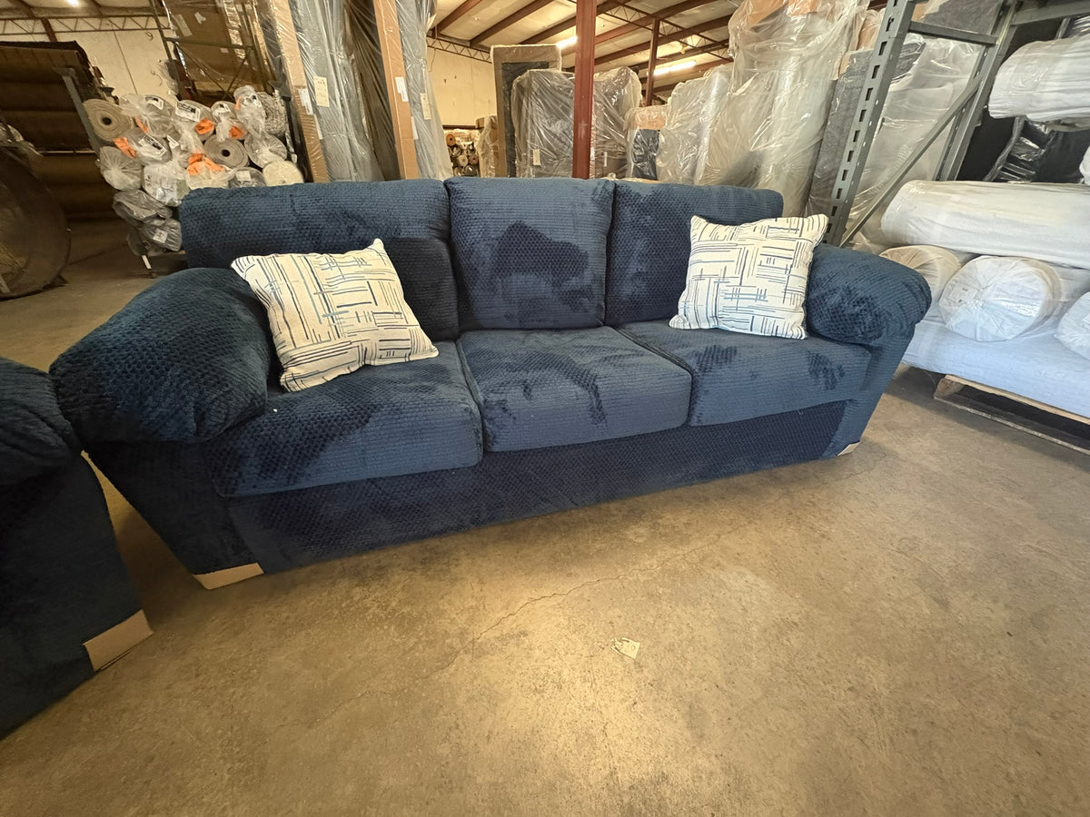 3600 Navy Blue Sofa and Loveseat