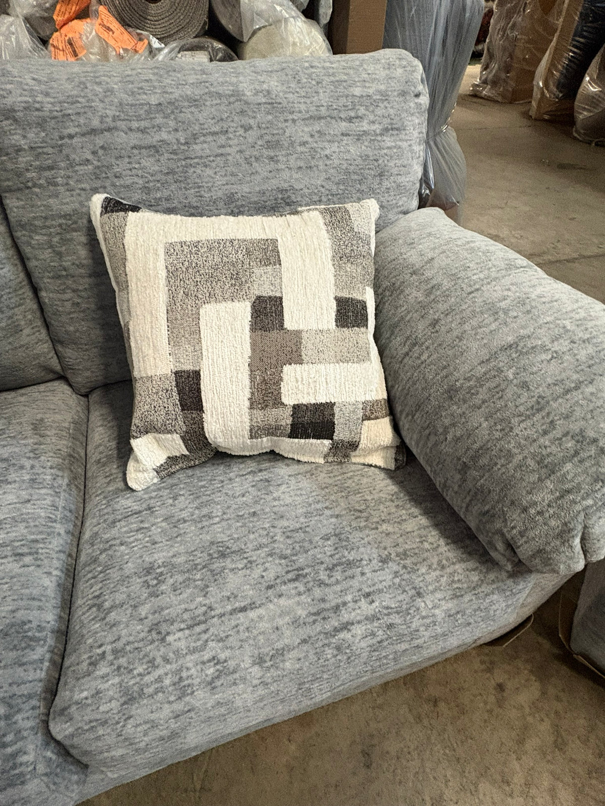 3600 Light Gray Sofa and Loveseat