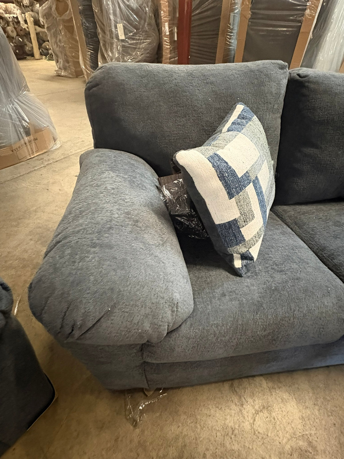 3600 Charcoal Gray Sofa and Loveseat