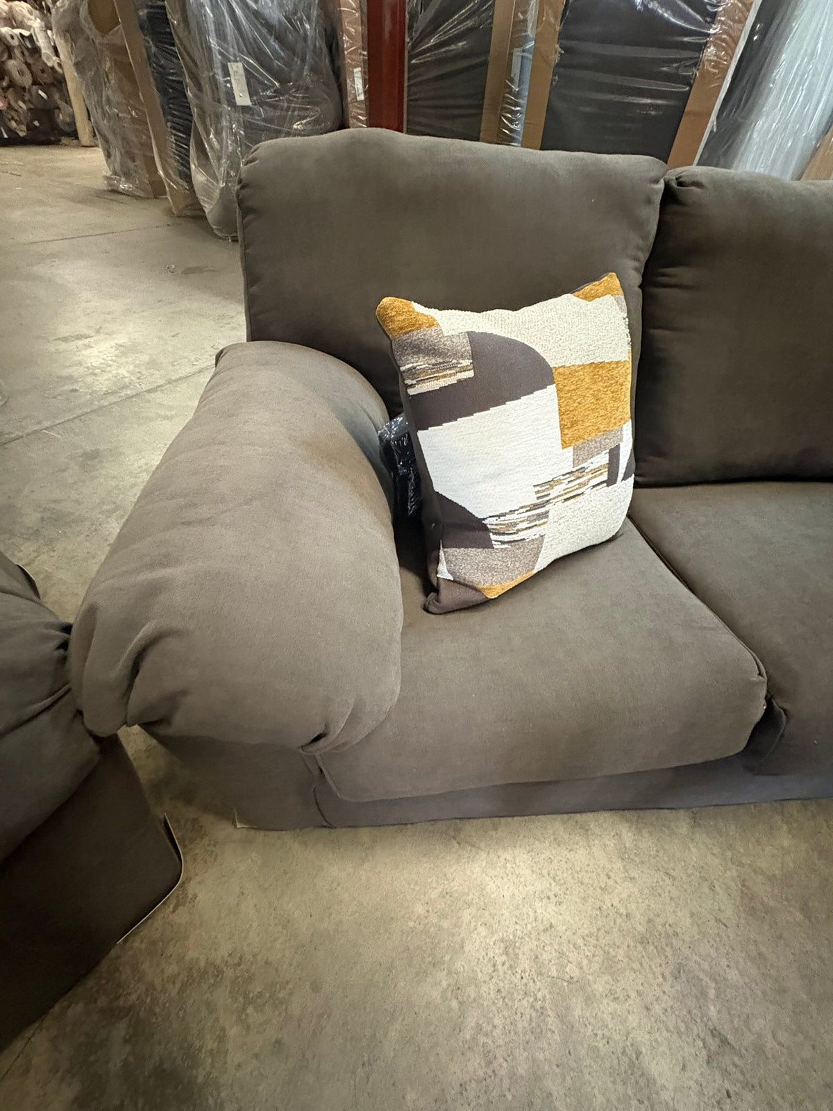 3600 Brown Sofa and Loveseat